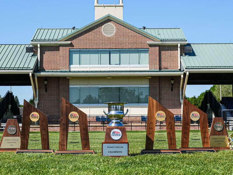 Soccer Trophies on Field